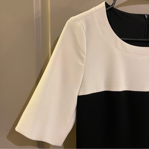 BOSS by Hugo Boss Daina short sleeve sheath dress - black/white - Picture 11 of 12